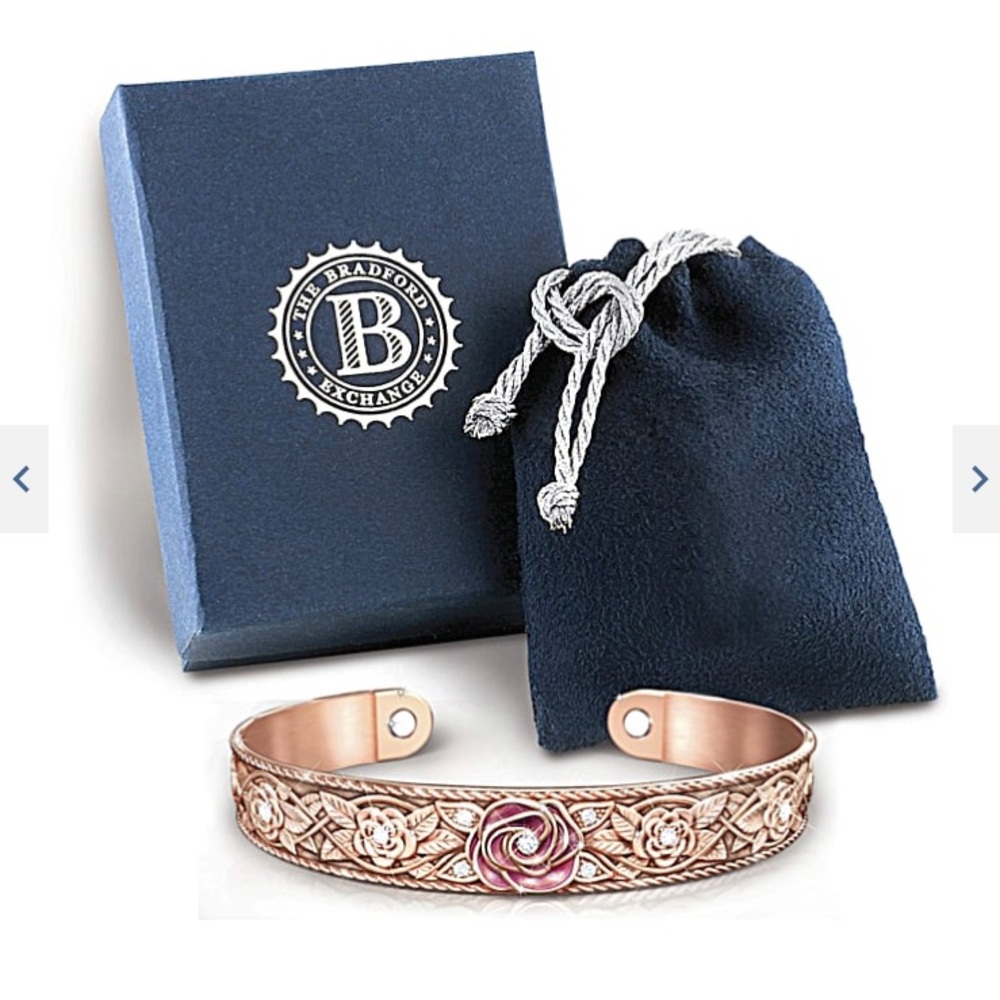 Bradford Exchange Natures Healing Rose Gold Bangle